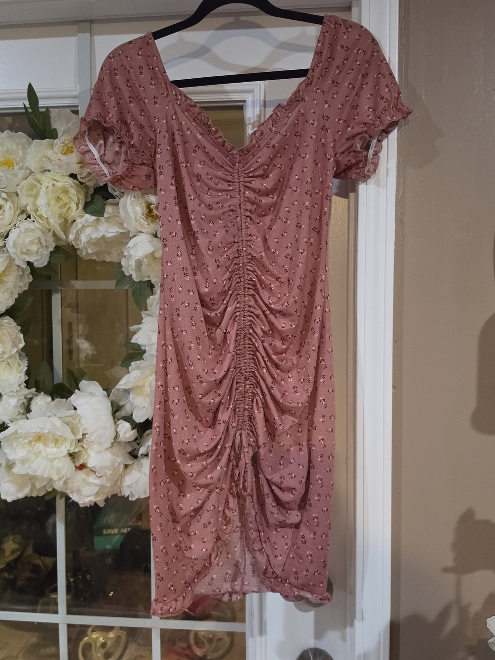 Liberty Love Dusty Rose Ruched Mini Dress